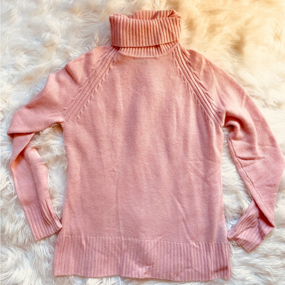Sutton Studio Cashmere Soft Pink Cowl Neck Sweater